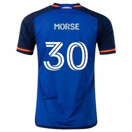 Kandiny Hombre Camiseta Hunter Morse #30 Azul Blanco 1ª Equipación 2024/25 La Camisa Chile