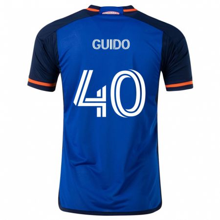 Kandiny Hombre Camiseta Alejandro Guido #40 Azul Blanco 1ª Equipación 2024/25 La Camisa Chile