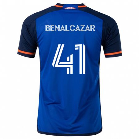 Kandiny Hombre Camiseta Nico Benalcázar #41 Azul Blanco 1ª Equipación 2024/25 La Camisa Chile