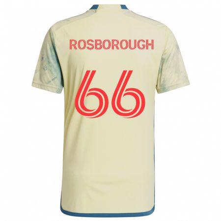 Kandiny Hombre Camiseta Tanner Rosborough #66 Amarillo Rojo Azul 1ª Equipación 2024/25 La Camisa Chile