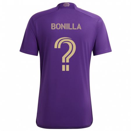 Kandiny Hombre Camiseta Jarell Bonilla #0 Púrpura Amarillo 1ª Equipación 2024/25 La Camisa Chile