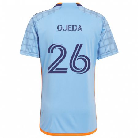 Kandiny Hombre Camiseta Agustín Ojeda #26 Azul Naranja 1ª Equipación 2024/25 La Camisa Chile