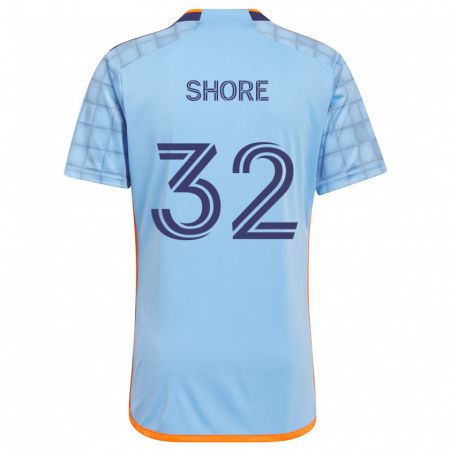 Kandiny Hombre Camiseta Jonathan Shore #32 Azul Naranja 1ª Equipación 2024/25 La Camisa Chile