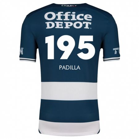 Kandiny Hombre Camiseta Ángel Padilla #195 Azul Blanco 1ª Equipación 2024/25 La Camisa Chile