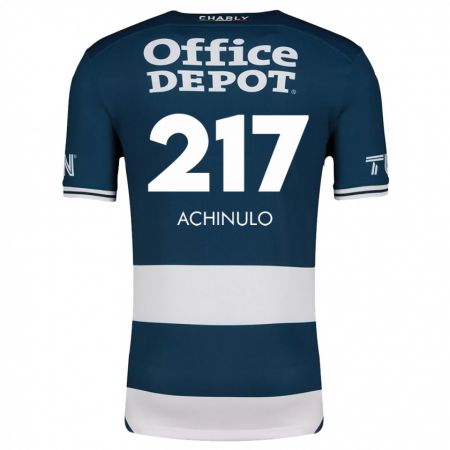 Kandiny Hombre Camiseta Princewill Achinulo #217 Azul Blanco 1ª Equipación 2024/25 La Camisa Chile