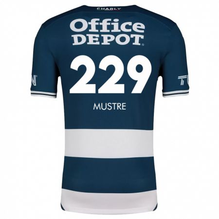 Kandiny Hombre Camiseta Eduardo Mustre #229 Azul Blanco 1ª Equipación 2024/25 La Camisa Chile