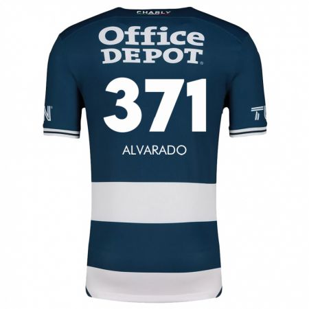 Kandiny Hombre Camiseta Brandon Alvarado #371 Azul Blanco 1ª Equipación 2024/25 La Camisa Chile