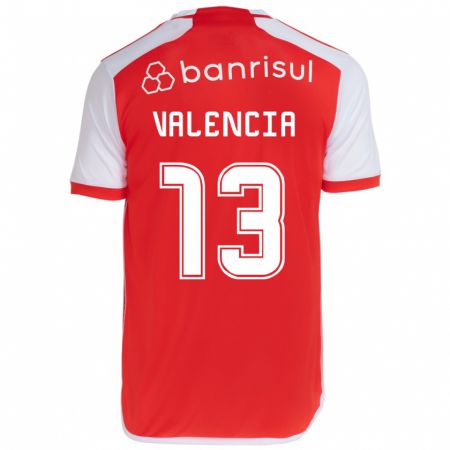 Kandiny Hombre Camiseta Enner Valencia #13 Rojo Blanco 1ª Equipación 2024/25 La Camisa Chile