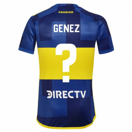 Kandiny Hombre Camiseta Nahuel Genez #0 Azul Amarillo 1ª Equipación 2024/25 La Camisa Chile