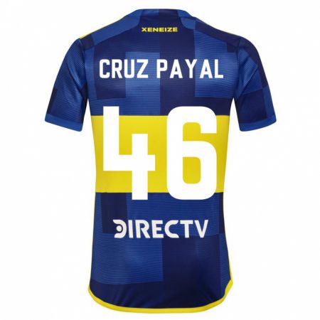 Kandiny Hombre Camiseta Juan Cruz Payal #46 Azul Amarillo 1ª Equipación 2024/25 La Camisa Chile