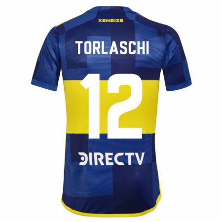 Kandiny Hombre Camiseta Lucas Torlaschi #12 Azul Amarillo 1ª Equipación 2024/25 La Camisa Chile