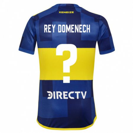 Kandiny Hombre Camiseta Camilo Rey Domenech #0 Azul Amarillo 1ª Equipación 2024/25 La Camisa Chile