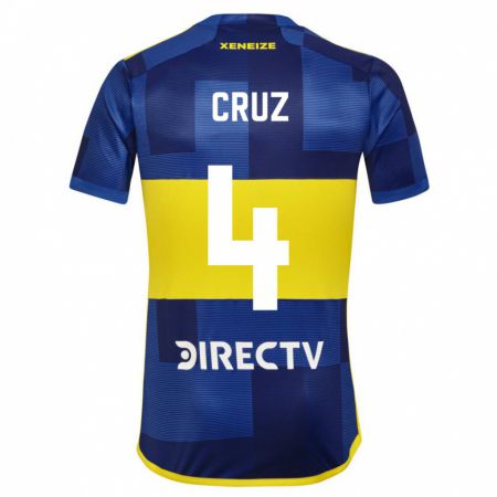 Kandiny Hombre Camiseta Julieta Cruz #4 Azul Amarillo 1ª Equipación 2024/25 La Camisa Chile