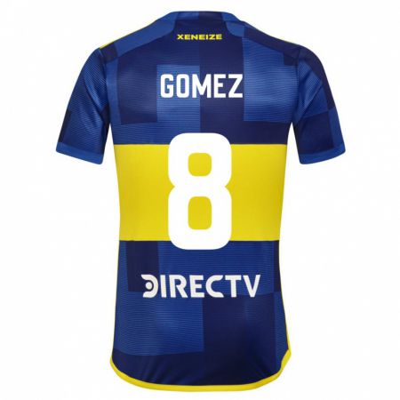 Kandiny Hombre Camiseta Camila Gomez Ares #8 Azul Amarillo 1ª Equipación 2024/25 La Camisa Chile