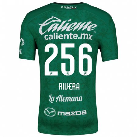 Kandiny Hombre Camiseta Fernando Rivera #256 Verde Blanco 1ª Equipación 2024/25 La Camisa Chile