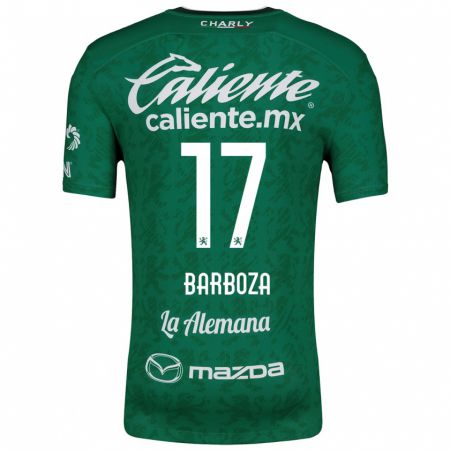 Kandiny Hombre Camiseta Marypaz Barboza #17 Verde Blanco 1ª Equipación 2024/25 La Camisa Chile