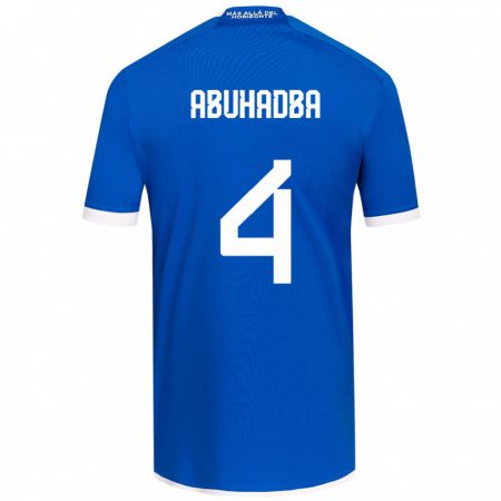 Kandiny Hombre Camiseta Zacarías Abuhadba #4 Azul Blanco 1ª Equipación 2024/25 La Camisa Chile