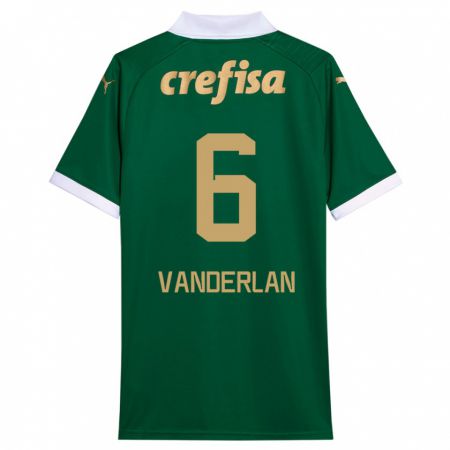 Kandiny Hombre Camiseta Vanderlan #6 Verde Blanco 1ª Equipación 2024/25 La Camisa Chile