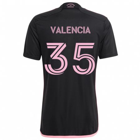 Kandiny Hombre Camiseta Felipe Valencia #35 Negro 2ª Equipación 2024/25 La Camisa Chile