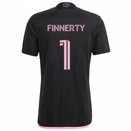 Kandiny Hombre Camiseta Owen Finnerty #1 Negro 2ª Equipación 2024/25 La Camisa Chile