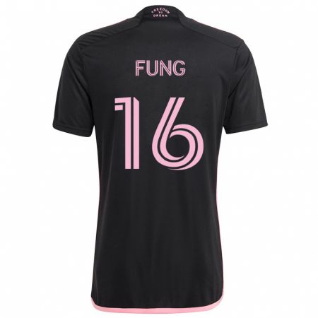 Kandiny Hombre Camiseta Victor Fung #16 Negro 2ª Equipación 2024/25 La Camisa Chile