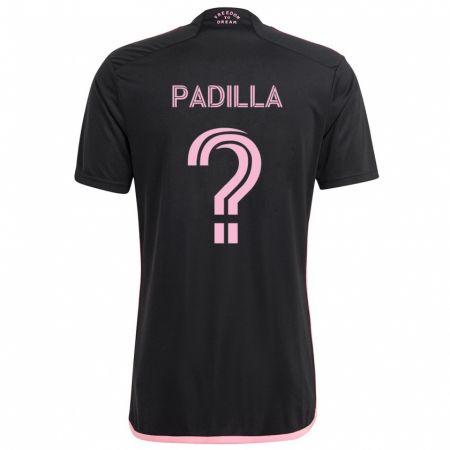 Kandiny Hombre Camiseta Leandro Padilla #0 Negro 2ª Equipación 2024/25 La Camisa Chile