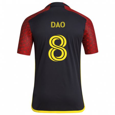 Kandiny Hombre Camiseta Kaylee Dao #8 Negro Rojo 2ª Equipación 2024/25 La Camisa Chile