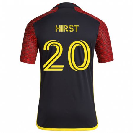 Kandiny Hombre Camiseta Sophie Hirst #20 Negro Rojo 2ª Equipación 2024/25 La Camisa Chile