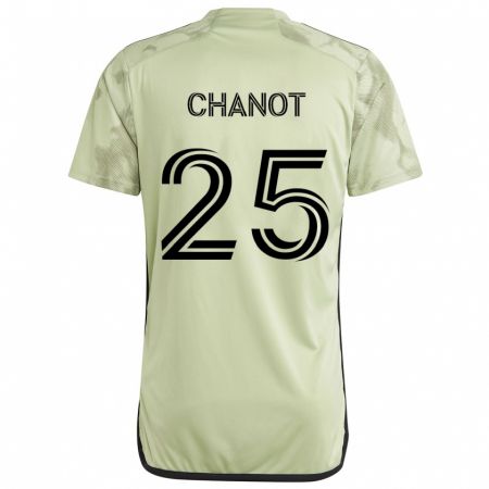 Kandiny Hombre Camiseta Maxime Chanot #25 Verde Claro 2ª Equipación 2024/25 La Camisa Chile