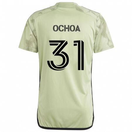 Kandiny Hombre Camiseta David Ochoa #31 Verde Claro 2ª Equipación 2024/25 La Camisa Chile