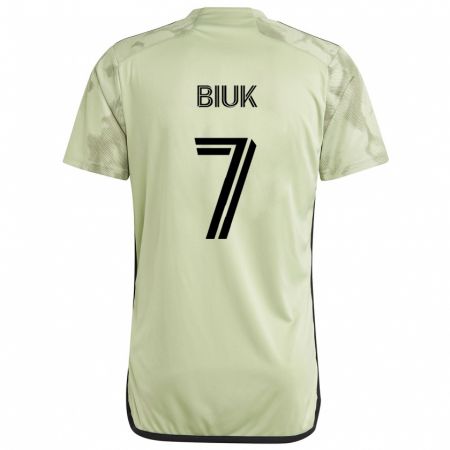 Kandiny Hombre Camiseta Stipe Biuk #7 Verde Claro 2ª Equipación 2024/25 La Camisa Chile