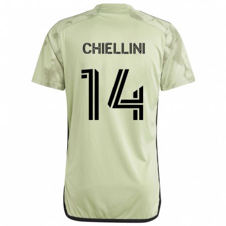 Kandiny Hombre Camiseta Giorgio Chiellini #14 Verde Claro 2ª Equipación 2024/25 La Camisa Chile