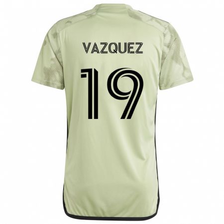 Kandiny Hombre Camiseta Favian Vazquez #19 Verde Claro 2ª Equipación 2024/25 La Camisa Chile