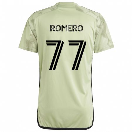 Kandiny Hombre Camiseta Alexander Romero #77 Verde Claro 2ª Equipación 2024/25 La Camisa Chile