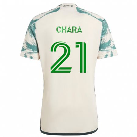 Kandiny Hombre Camiseta Diego Chará #21 Beige Marrón 2ª Equipación 2024/25 La Camisa Chile