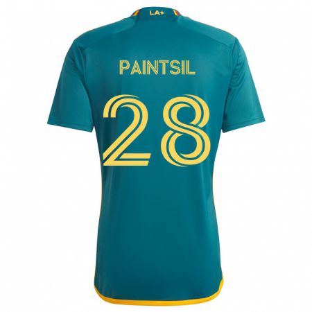 Kandiny Hombre Camiseta Joseph Paintsil #28 Verde Amarillo 2ª Equipación 2024/25 La Camisa Chile