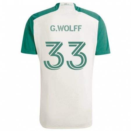 Kandiny Hombre Camiseta Gavin Wolff #33 Colores Tostados Verde 2ª Equipación 2024/25 La Camisa Chile