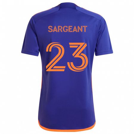 Kandiny Hombre Camiseta Kieran Sargeant #23 Púrpura Naranja 2ª Equipación 2024/25 La Camisa Chile