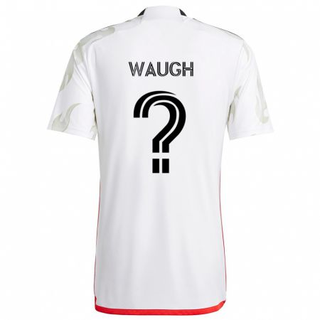 Kandiny Hombre Camiseta Nyle Waugh #0 Blanco Rojo Negro 2ª Equipación 2024/25 La Camisa Chile