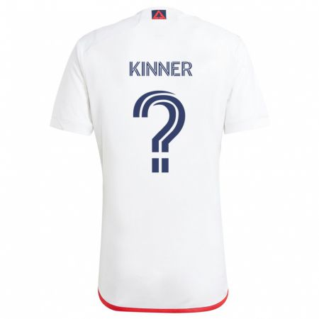 Kandiny Hombre Camiseta Sage Kinner #0 Blanco Rojo 2ª Equipación 2024/25 La Camisa Chile