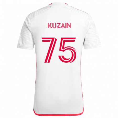 Kandiny Hombre Camiseta Wan Kuzain #75 Blanco Rojo 2ª Equipación 2024/25 La Camisa Chile