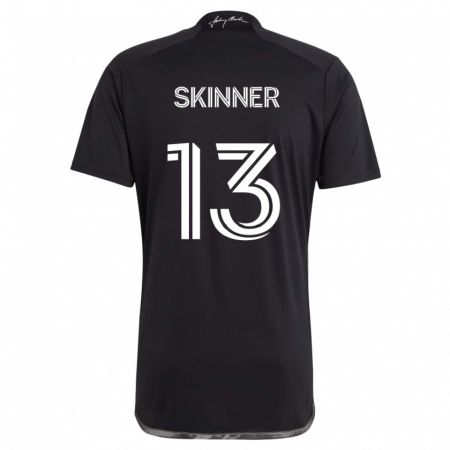 Kandiny Hombre Camiseta Joey Skinner #13 Negro 2ª Equipación 2024/25 La Camisa Chile