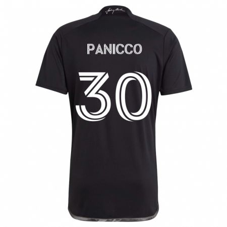 Kandiny Hombre Camiseta Elliot Panicco #30 Negro 2ª Equipación 2024/25 La Camisa Chile