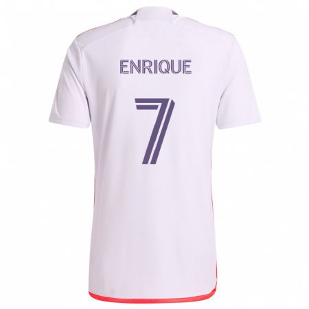 Kandiny Hombre Camiseta Ramiro Enrique #7 Blanco Rojo Púrpura 2ª Equipación 2024/25 La Camisa Chile