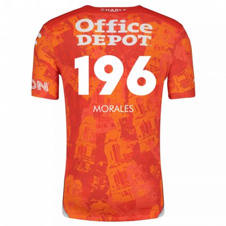 Kandiny Hombre Camiseta Erik Morales #196 Naranja Blanco 2ª Equipación 2024/25 La Camisa Chile