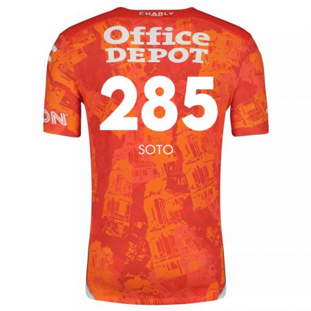 Kandiny Hombre Camiseta Edwin Soto #285 Naranja Blanco 2ª Equipación 2024/25 La Camisa Chile