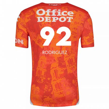 Kandiny Hombre Camiseta Sergio Rodríguez #92 Naranja Blanco 2ª Equipación 2024/25 La Camisa Chile