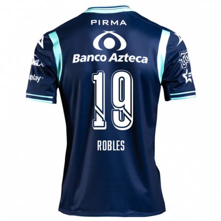 Kandiny Hombre Camiseta Ángel Robles #19 Azul Marino 2ª Equipación 2024/25 La Camisa Chile