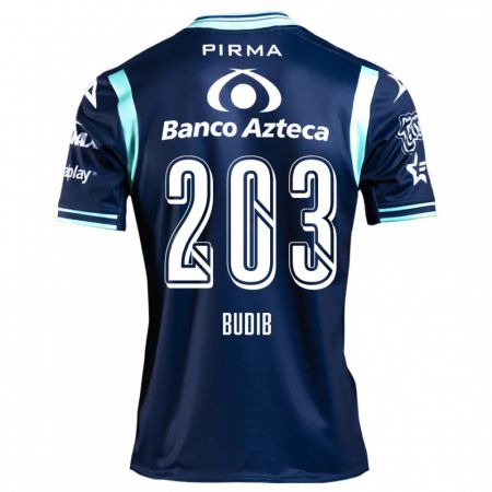 Kandiny Hombre Camiseta Pedro Budib #203 Azul Marino 2ª Equipación 2024/25 La Camisa Chile