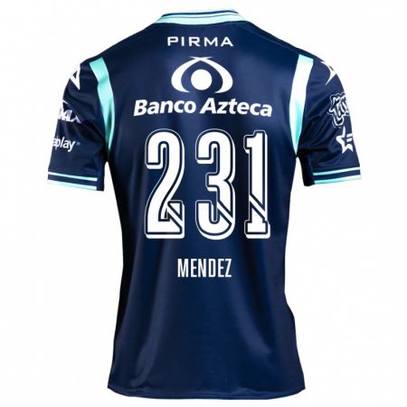 Kandiny Hombre Camiseta Alejandro Méndez #231 Azul Marino 2ª Equipación 2024/25 La Camisa Chile